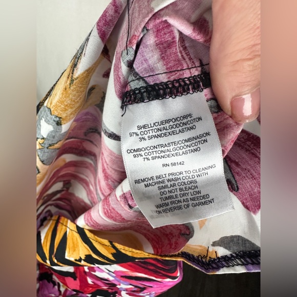 Donna Morgan Berry & Black Meadow Midi Dress Size 8P (12UK) NWT - Picture 16 of 17